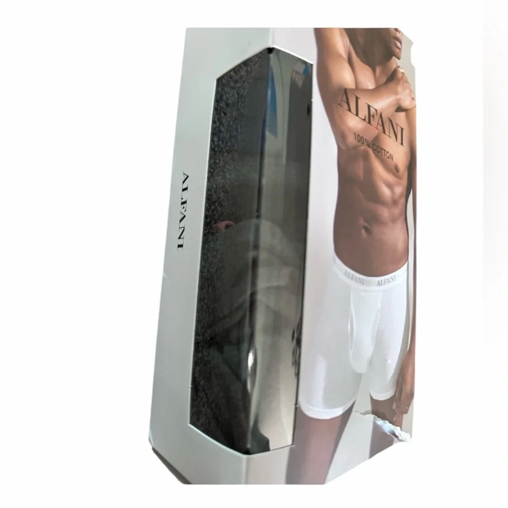 Alfani Men's Classic White Boxer Briefs - 4 Pack